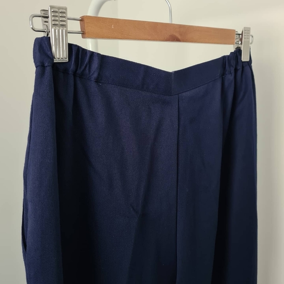SOLD ~ Vintage tailored navy pants, high waisted size 10 - Picture 6 of 7